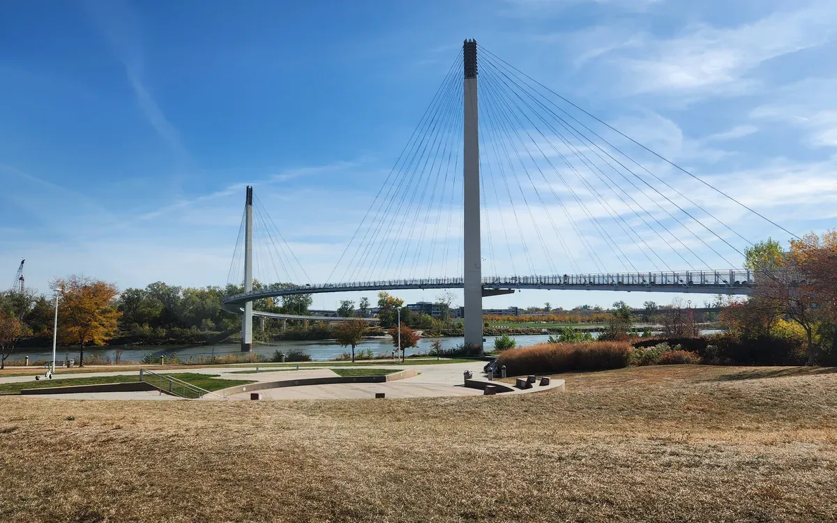 The Bob Kerrey Pedestrian Bridge over the Missouri River at Omaha